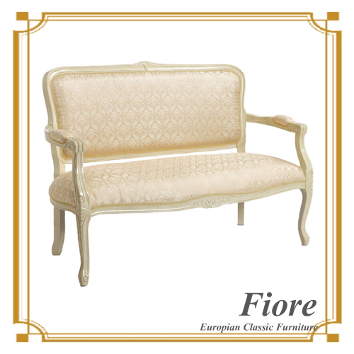  ヨーロピアンクラシックスタイル Fiore～フィオーレ～ アイボリーサロンソファー【送料無料・開梱設置付き】