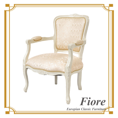  ヨーロピアンクラシックスタイル Fiore～フィオーレ～ アイボリーサロンチェア【送料無料】