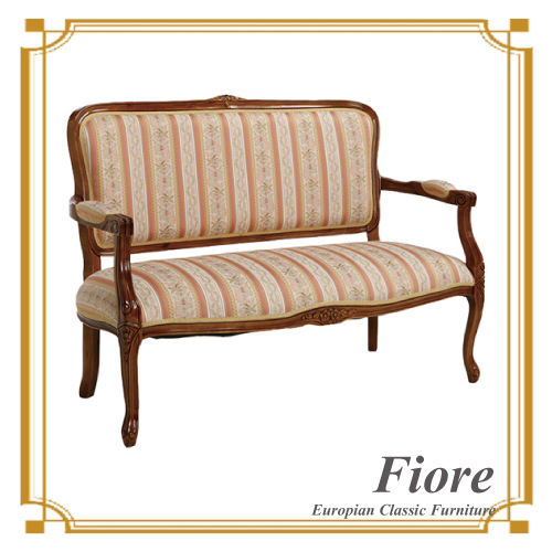  ヨーロピアンクラシックスタイル Fiore～フィオーレ～ ストライプピンクサロンソファー【送料無料・開梱設置付き】