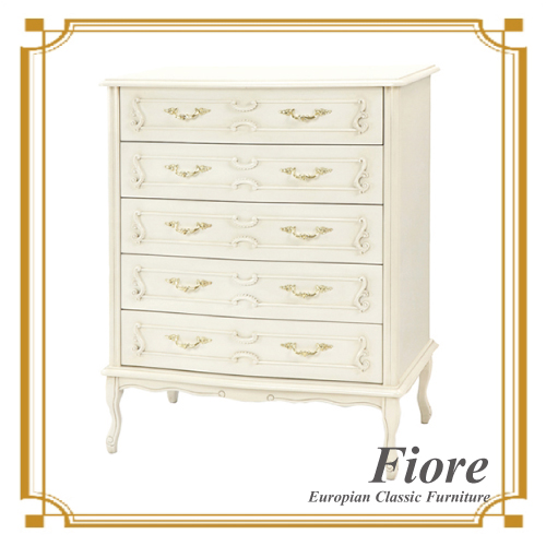  ヨーロピアンクラシックスタイル Fiore～フィオーレ～ ５段ワイドチェスト【送料無料】