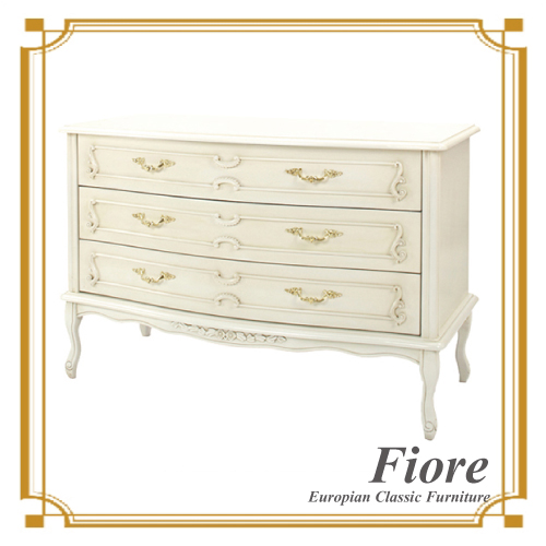 ヨーロピアンクラシックスタイル Fiore～フィオーレ～ ３段ワイドチェスト【送料無料】