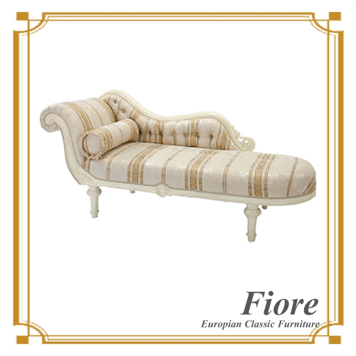  ヨーロピアンクラシックスタイル Fiore～フィオーレ～ストライプホワイトカウチ【送料無料・開梱設置付き】
