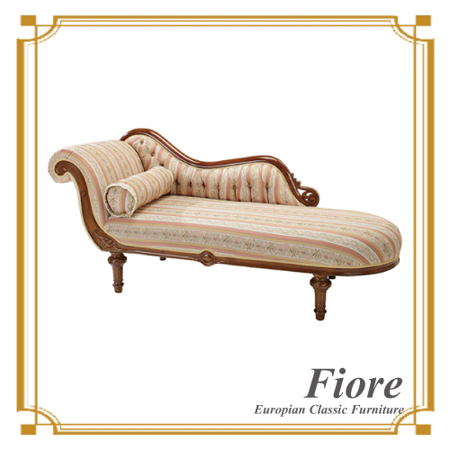  ヨーロピアンクラシックスタイル Fiore～フィオーレ～ストライプピンクカウチ【送料無料・開梱設置付き】