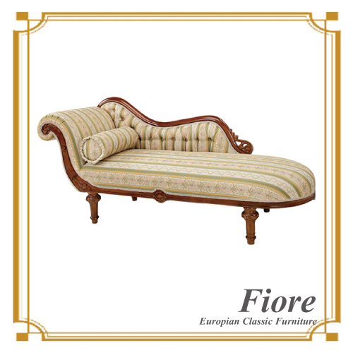  ヨーロピアンクラシックスタイル Fiore～フィオーレ～ストライプグリーンカウチ【送料無料・開梱設置付き】