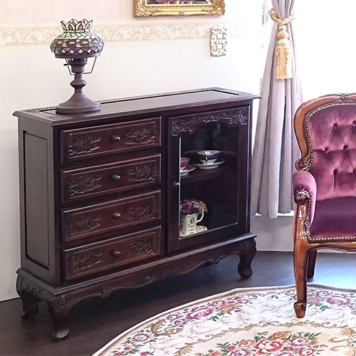 キャビネット型チェスト｜リゾート系アジアン家具｜おしゃれ家具通販 Y