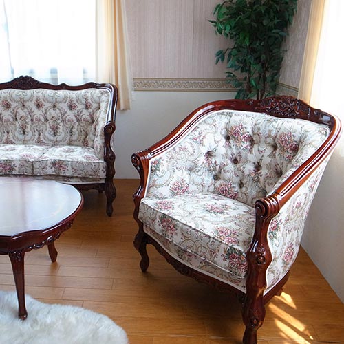 輸入家具 サロンセット4P(応接セット)｜アンティーク調家具｜おしゃれ  