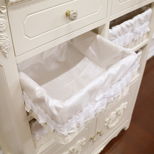 カントリーホワイト 8引出 下台｜白家具 ホワイト家具｜おしゃれ家具