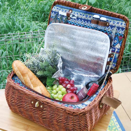 ピクニックバスケット,おしゃれ,食器付き,保冷バック,カゴバック