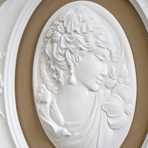 貴婦人のカメオ ウォールフレーム(飾り額)(右向き)｜おしゃれ