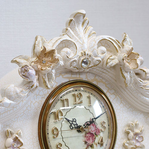 インペリアル　大理石置き時計　小物入れ　セット　アンティーク　ロココ調 置時計 天使 エンジェル フレア フルールデリス バロック調 装飾