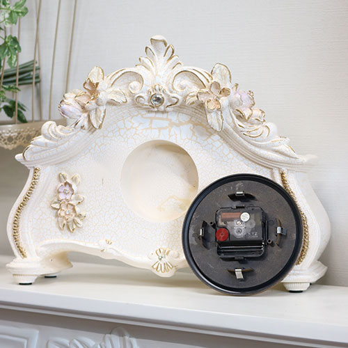 ロココローズ コンソールクロック(置時計)｜姫系インテリア 雑貨