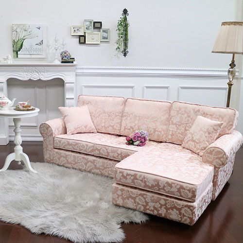 ピンク L字型コーナーソファ 付属クッション付き Amazon.co.jp: L字 ローソファ 3点セット 同色クッション付