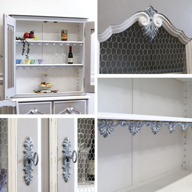 カントリーコーナー,食器棚,キャビネット,おしゃれ,シャビーシック,フランス家具,フレンチ