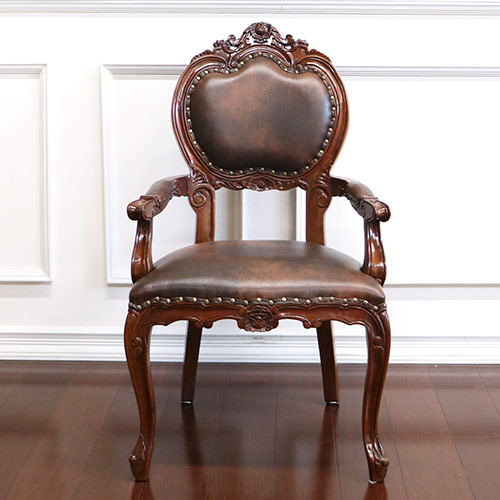 アームチェア,チェア,ブラウン,ロココ