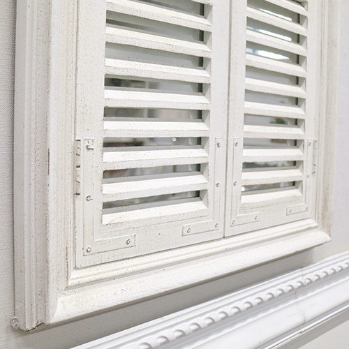 ミラー アンティーク シャビー アンティーク風の変わった鏡＊シャビー＊シルバー イタリー調 小型