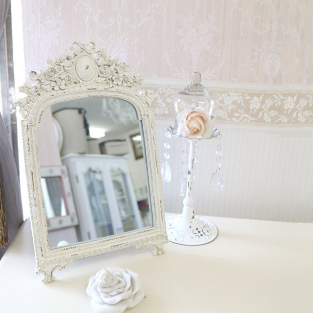 スタンドミラー,置き鏡,おしゃれ,ロココ調