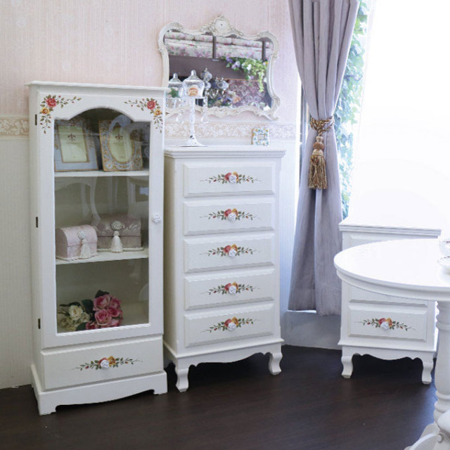 姫家具,姫系,ロココ調,ガラスキャビネット