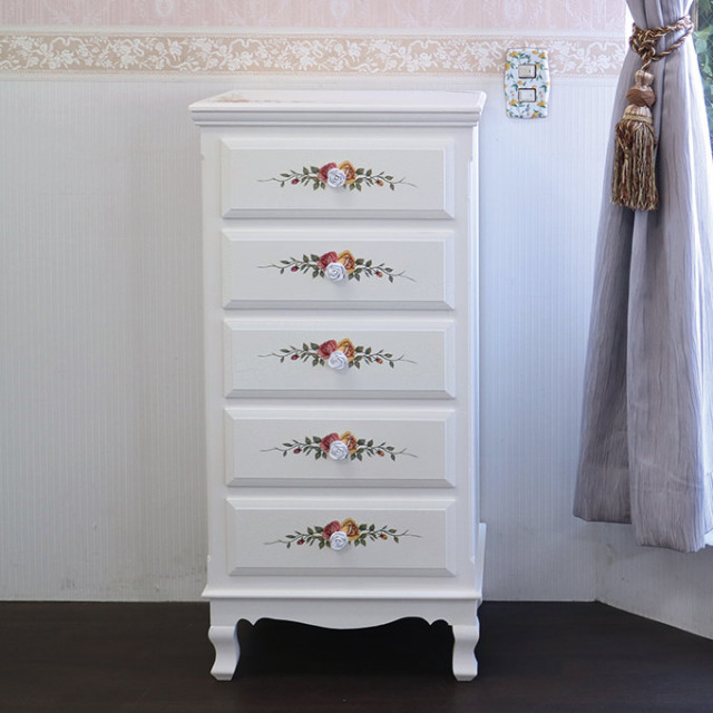 姫家具,姫系,ロココ調,5段チェスト,ハイチェスト