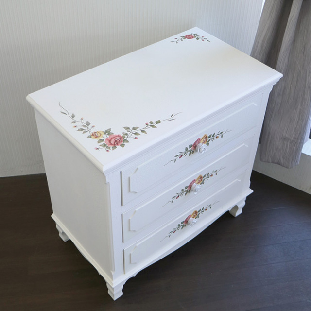 姫家具,姫系,ロココ調,3段チェスト