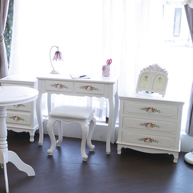 姫家具,姫系,ロココ調,3段チェスト