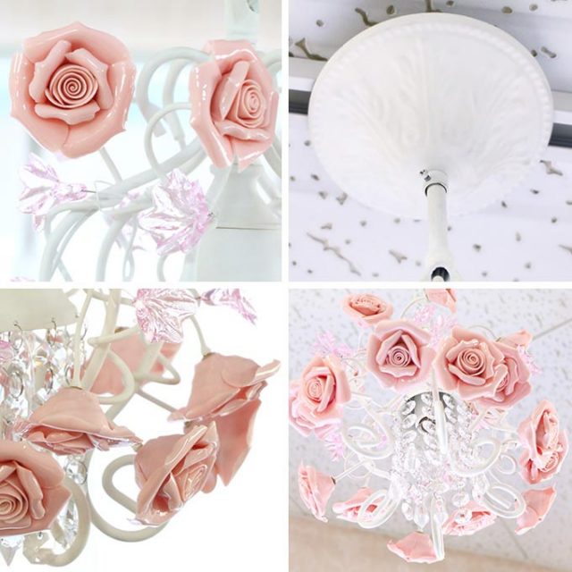 シャンデリア｜プリンセスローズ シャンデリア 1灯｜おしゃれ