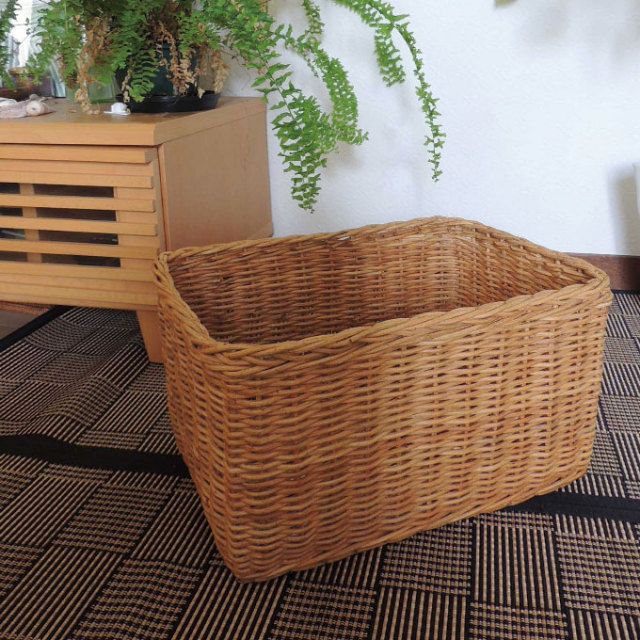 籐,ラタン,収納,かご,バスケット