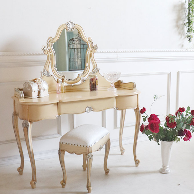 ドレッサー,姫系,ロココ調,白家具,おしゃれ