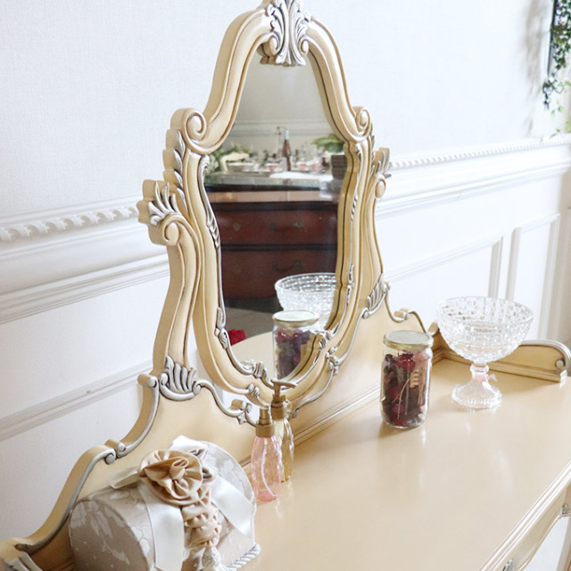 ドレッサー,姫系,ロココ調,白家具,おしゃれ