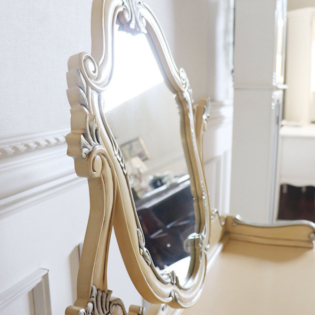 ドレッサー,姫系,ロココ調,白家具,おしゃれ