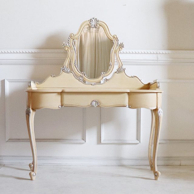 ドレッサー,姫系,ロココ調,白家具,おしゃれ