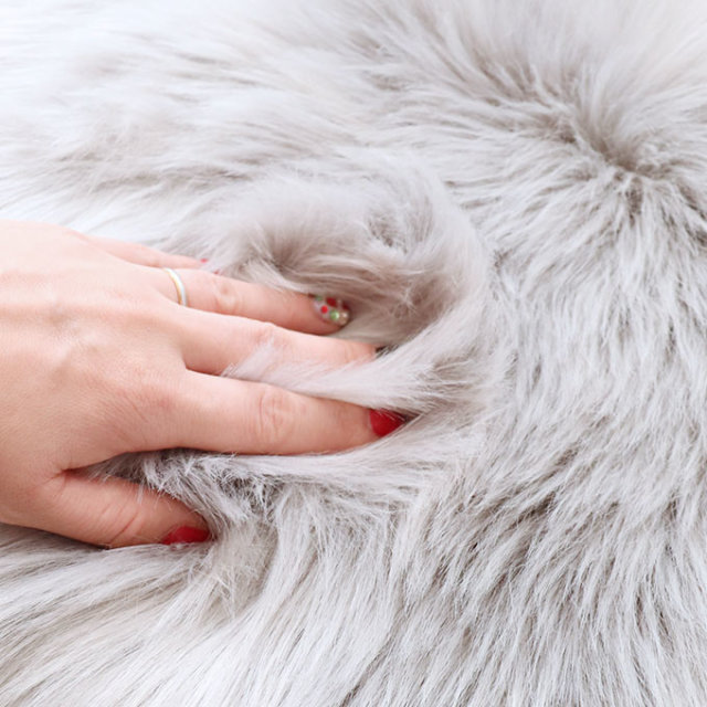 ファーラグ,座面カバー,クッション,グレー