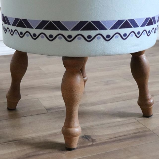 ヴィンテージ スツール　ローズ柄 1940年代のアンティークスツール(j-424-c)｜アンティークチェア