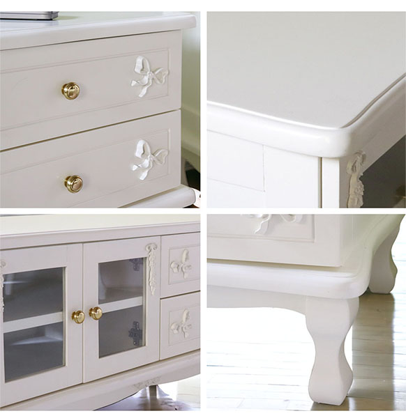 姫系家具,輸入家具,白家具,ロマプリ,テレビ台,テレビボード,90cm,収納,プリンセスインテリア-10