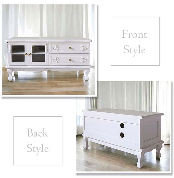 姫系家具,輸入家具,白家具,ロマプリ,テレビ台,テレビボード,90cm,収納,プリンセスインテリア-12