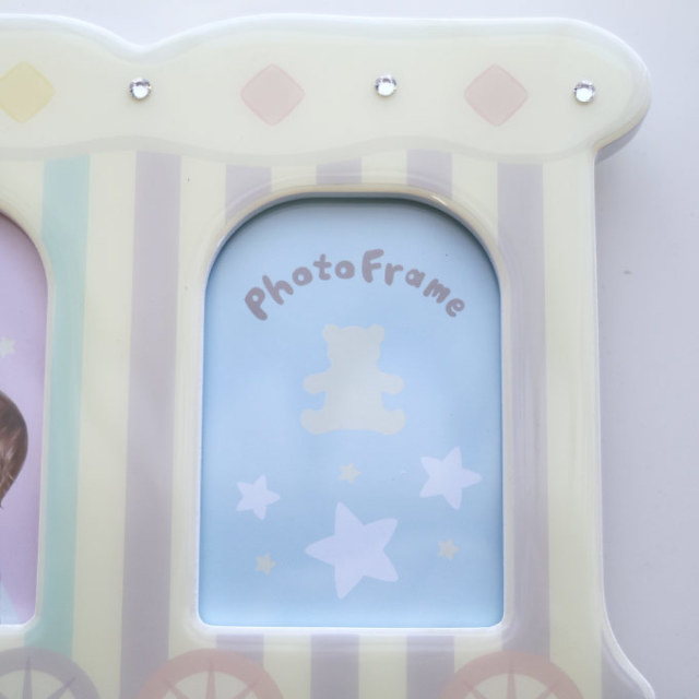 フォトフレーム,大特価,トレインフレーム,ミルキー,3枚用,かわいい,出産祝い