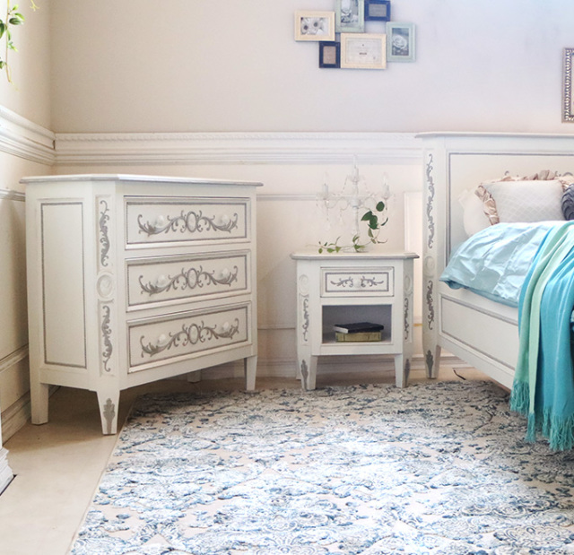 ナイトテーブル,サイドテーブル,カントリーコーナー,白家具