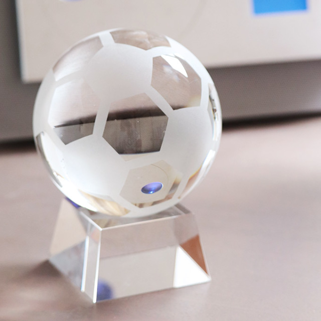 置物,クリスタル,サッカー,トロフィー