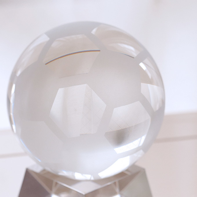 置物,クリスタル,サッカー,トロフィー