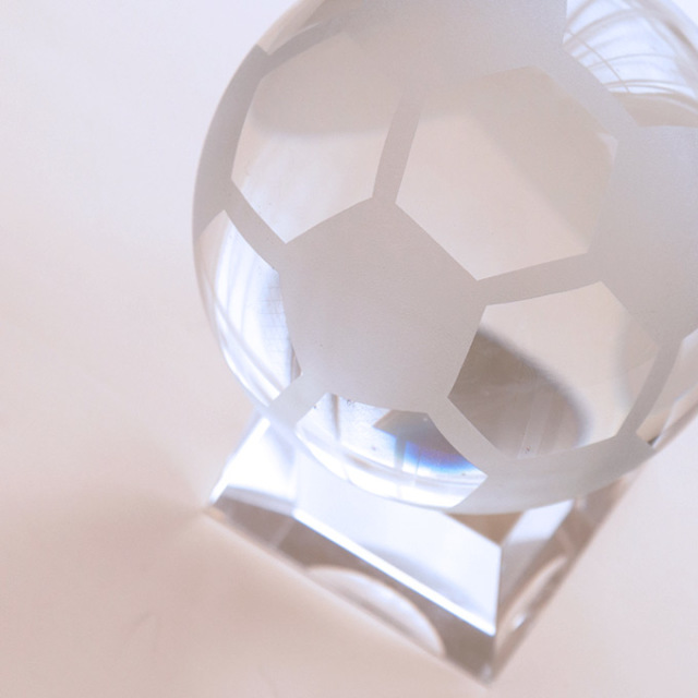 置物,クリスタル,サッカー,トロフィー