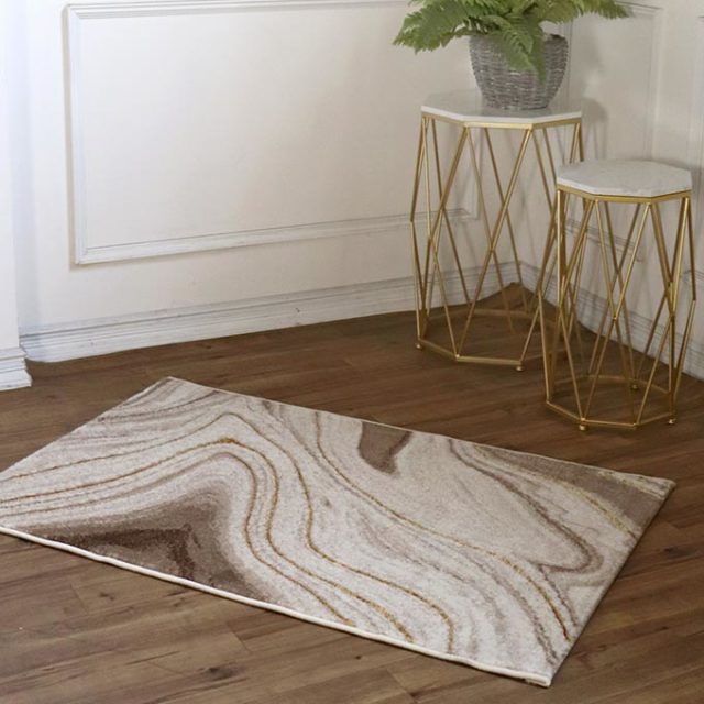 ラグ,マット,ラグマット,玄関マット,インテリアマット,室内,屋内,長方形,120×80cm,洗える,ゴールド,ゴールドライン1