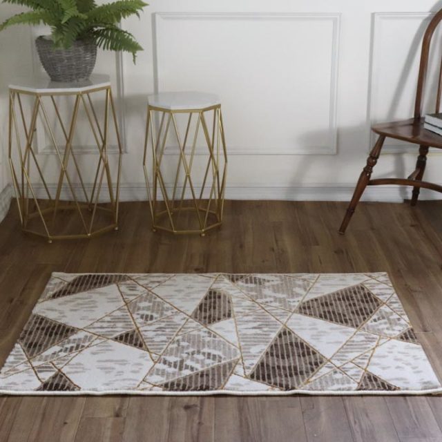ラグ,マット,ラグマット,玄関マット,インテリアマット,室内,屋内,長方形,120×80cm,洗える,ゴールド,ゴールドライン2