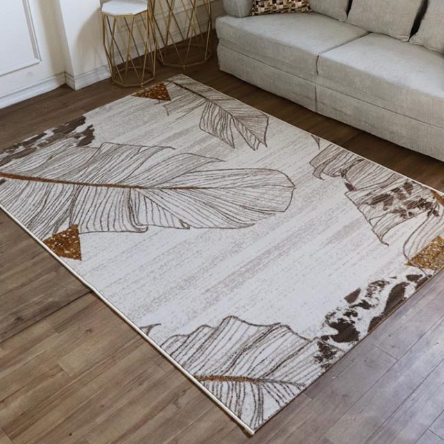 ラグマット,230×160cm,長方形,ゴールドリーフ