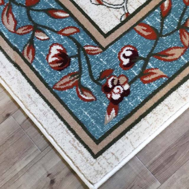 トルコのカーペット60x90cm blue no:101