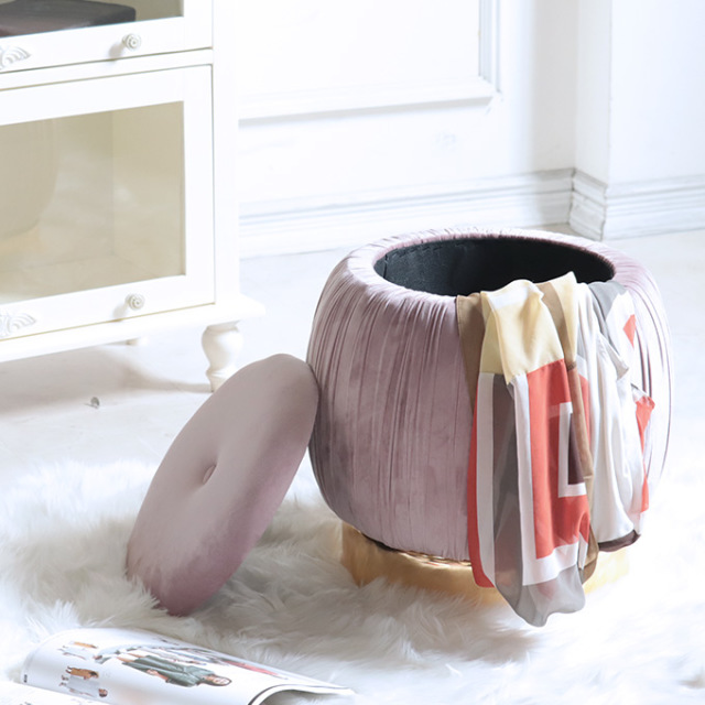 スツール,収納付き,一人用,マカロン,ピンク