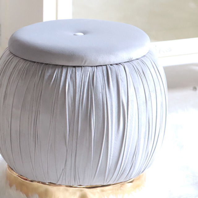 スツール,収納付き,一人用,マカロン,グレー