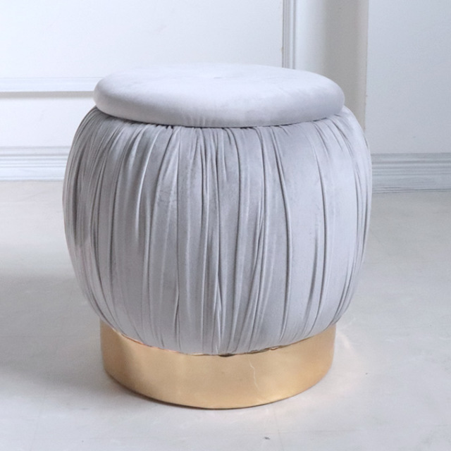 スツール,収納付き,一人用,マカロン,グレー