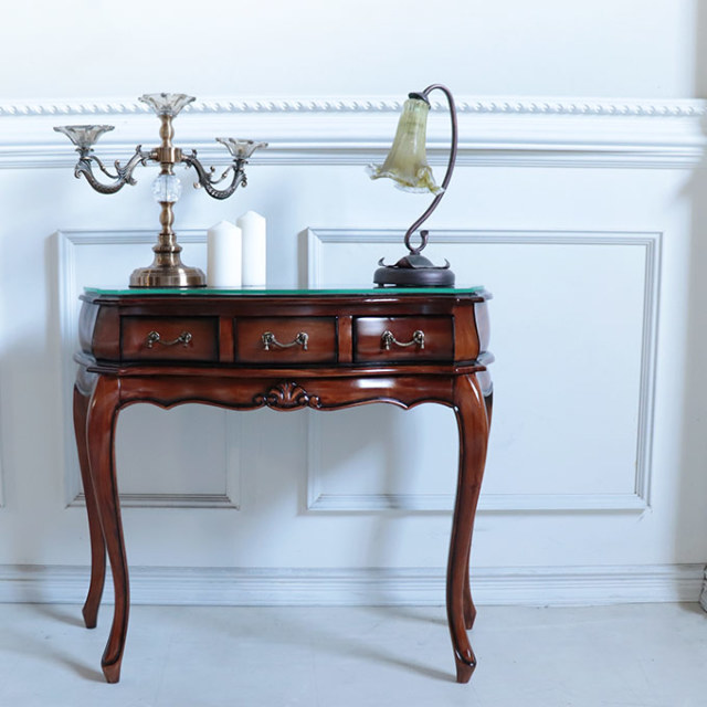 コンソール,アンティーク,おしゃれ,サイドテーブル,コンソールテーブル,天板革張り,ベネシア