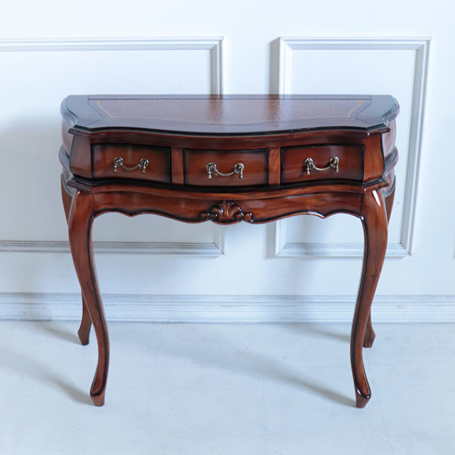 コンソール,アンティーク,おしゃれ,サイドテーブル,コンソールテーブル,天板革張り,ベネシア