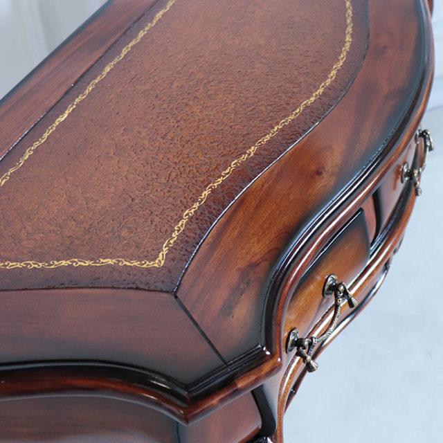 コンソール,アンティーク,おしゃれ,サイドテーブル,コンソールテーブル,天板革張り,ベネシア