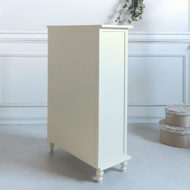 本棚,食器棚,白家具,おしゃれ,キャビネット,カップボード,フラップ式,アンティーク,3段,ホワイト